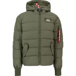 Alpha Industries Bunda Hooded Puffer FD tmvaě zelená